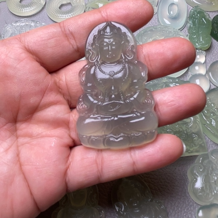 岫玉吊坠(赠链)未镶嵌没**聊