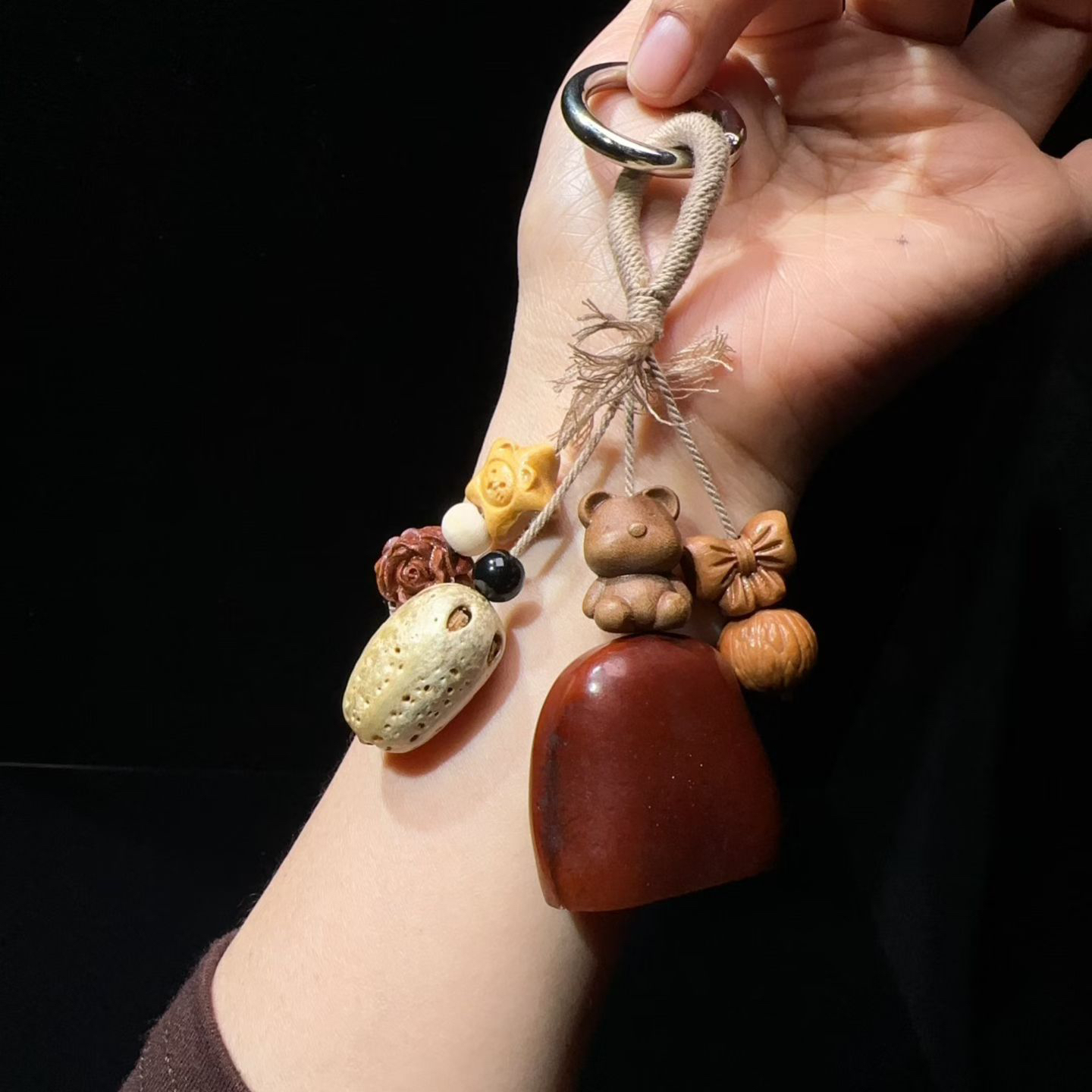 天然果壳手工摇铃包挂汽车挂件风铃音装饰