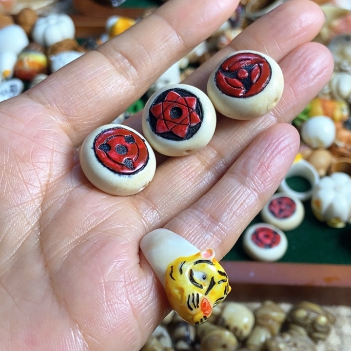 洛***父配饰鹿角雕刻三个一起