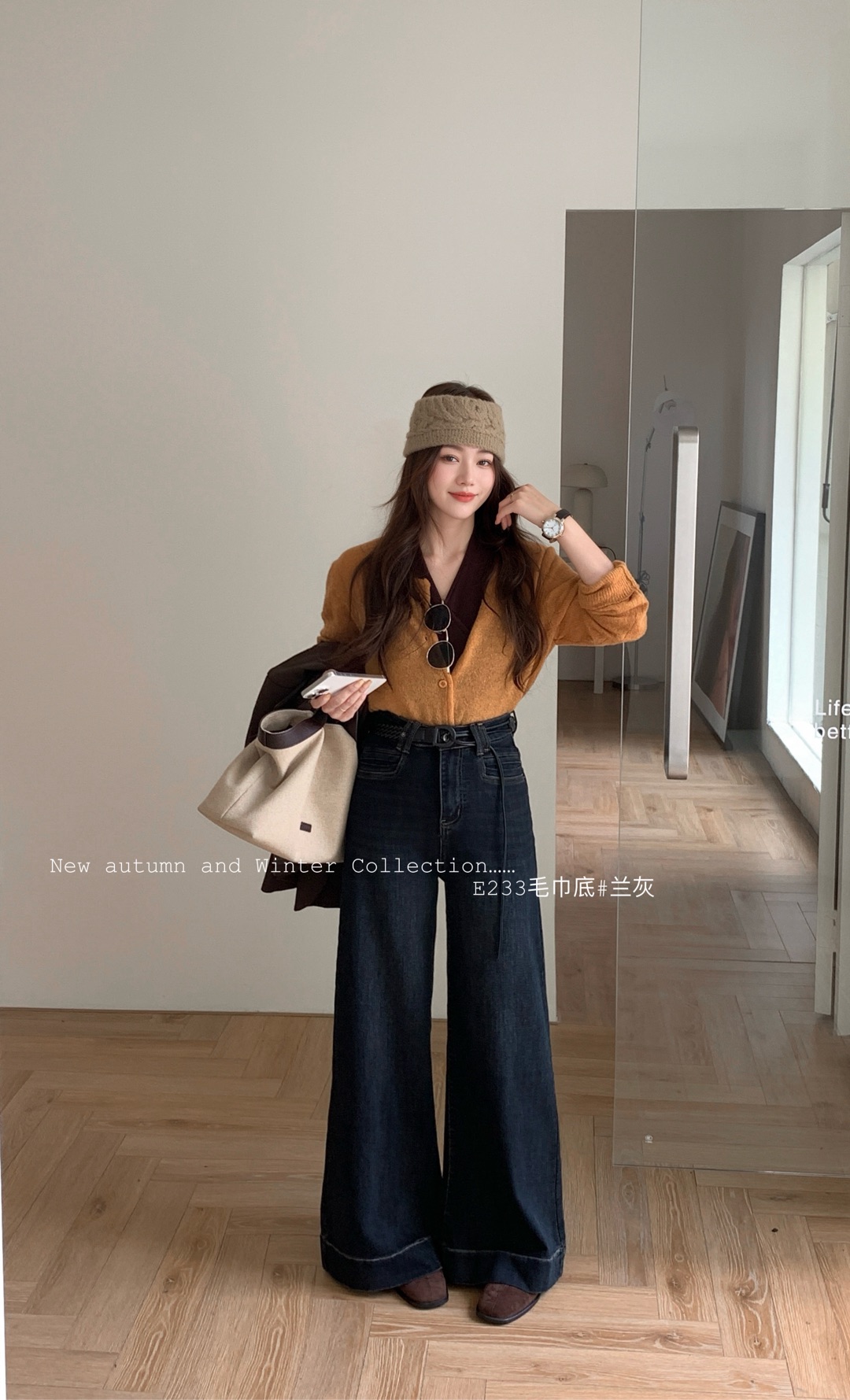 姑嫂推荐 百搭韩版牛仔裤E233