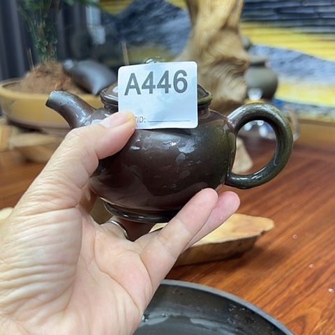 戬谷龙窑坭兴陶柴烧茶壶446
