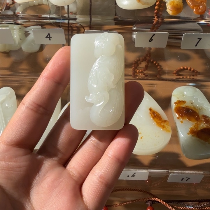 和田玉颈饰未镶嵌新疆和田玉天然毛孔皮双鹅（活动价）