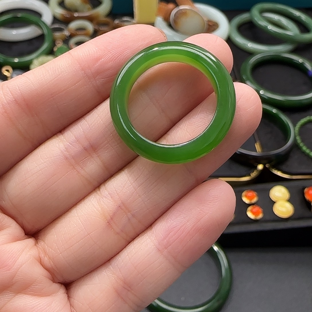 ❀***.和田玉未镶嵌戒指