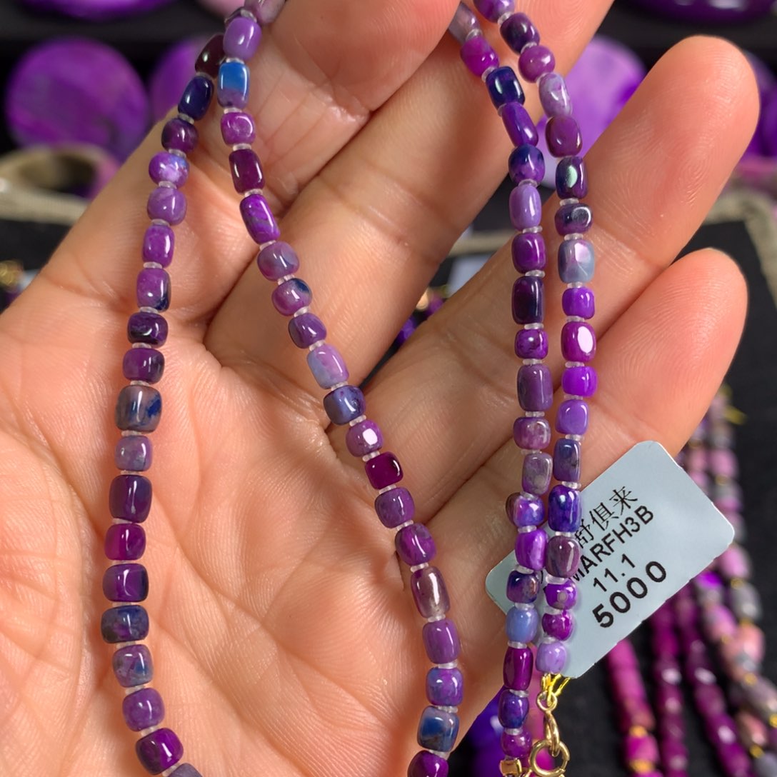 未镶嵌苏纪石（舒俱来）果冻凝胶樱花项链