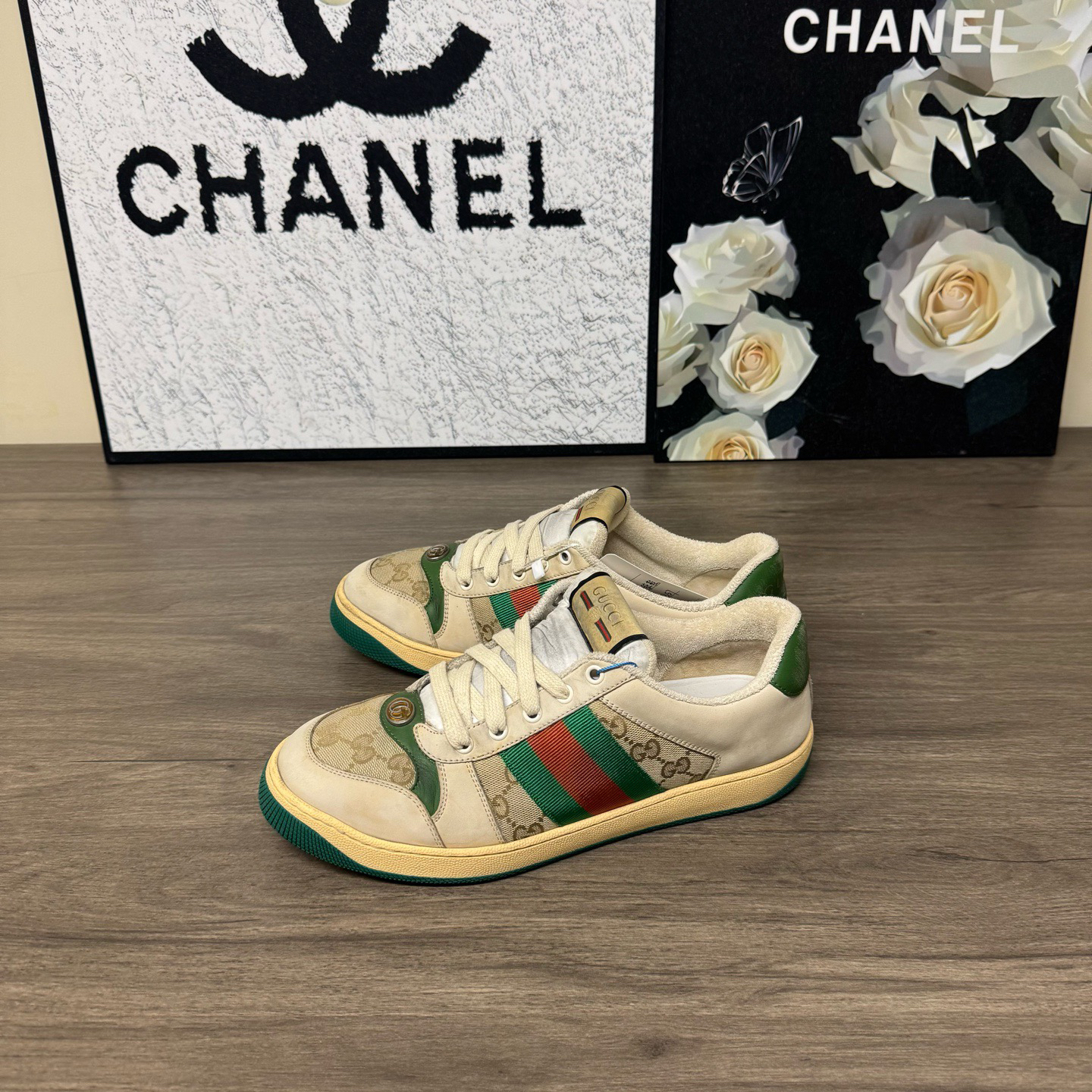 99新 GUCCI/古驰  Screener 脏脏鞋低帮板鞋42.5码99新公价8600