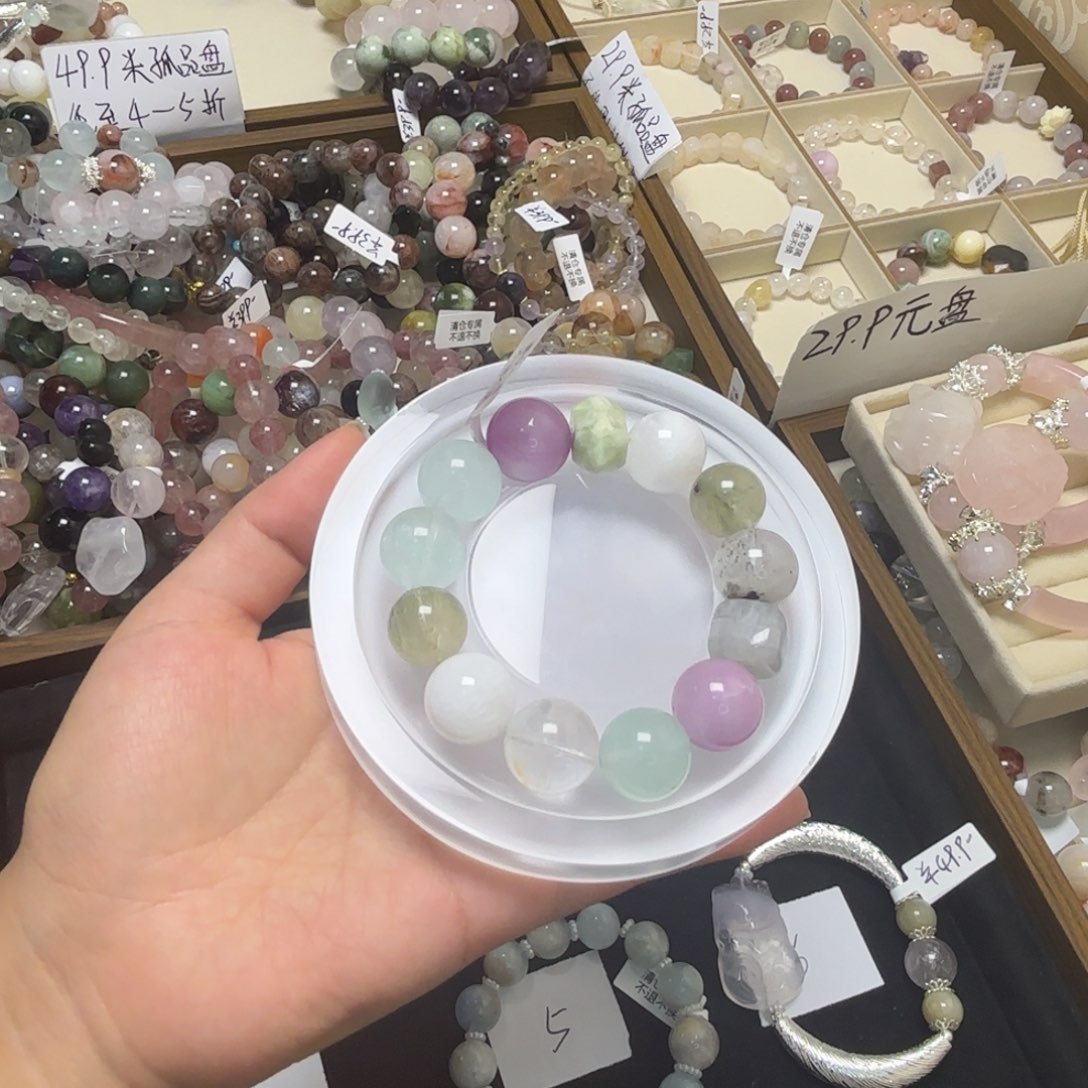 雪***青水晶手链未镶嵌642号