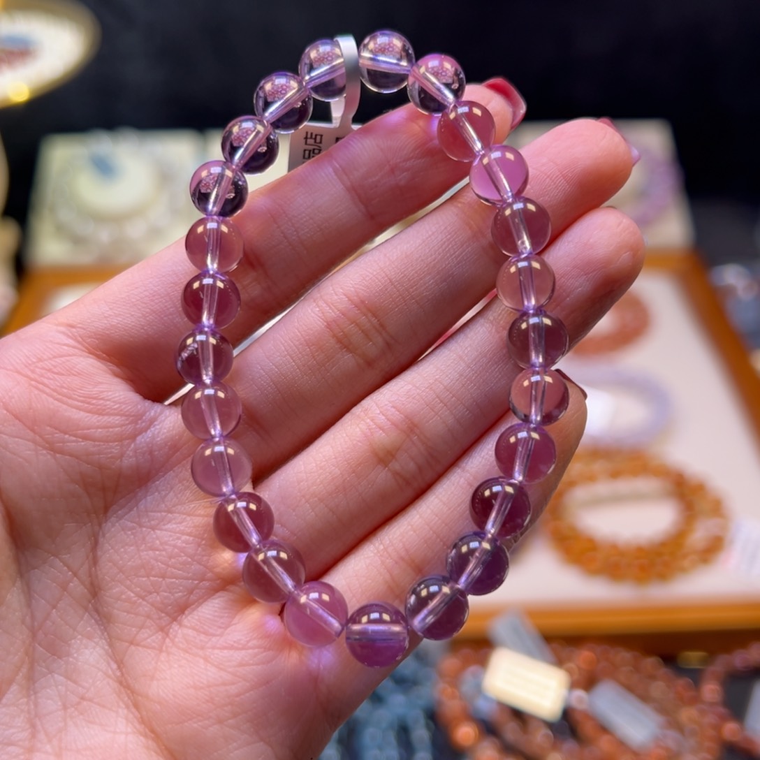 水晶手串未镶嵌R****）7m收藏级紫水晶