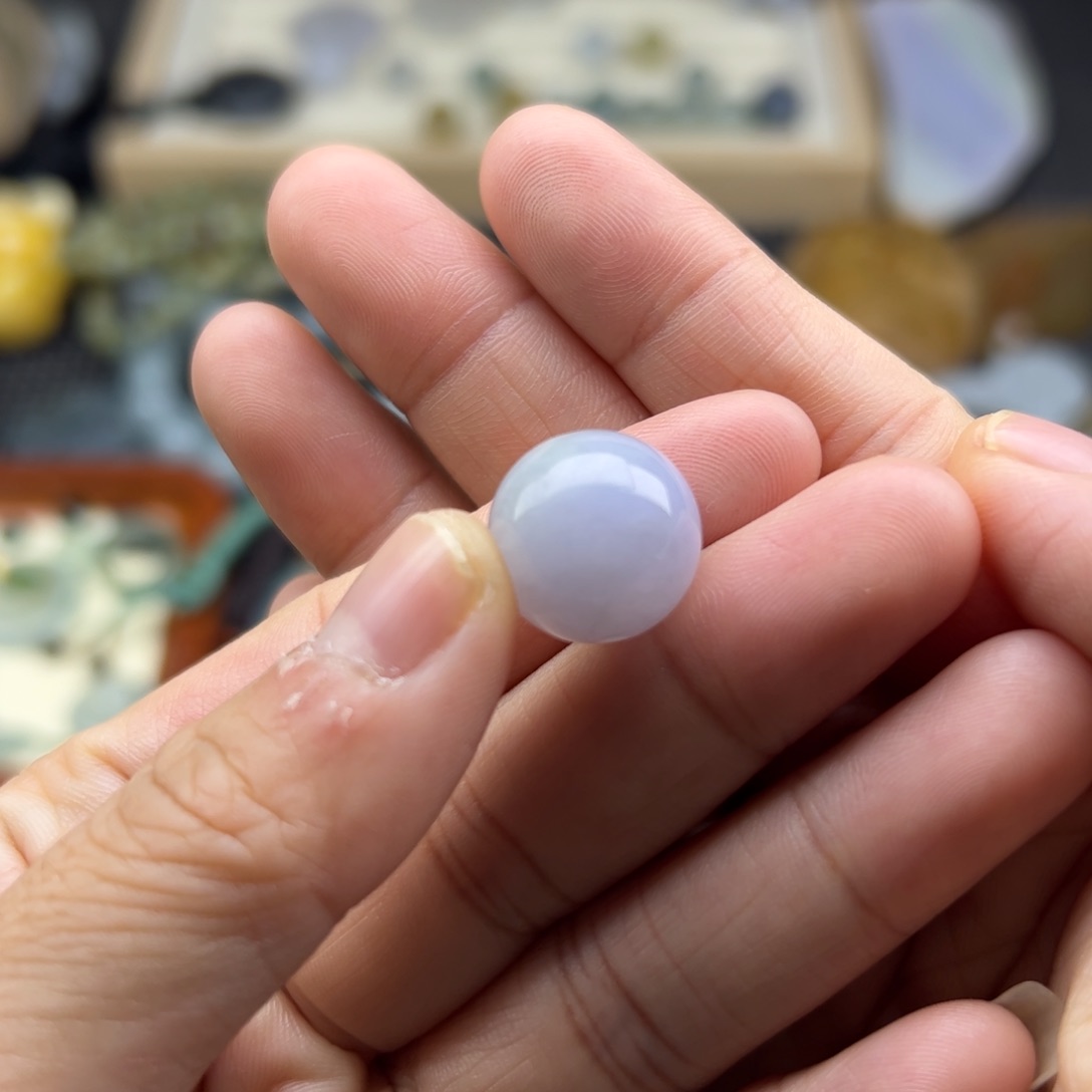 颈饰未镶嵌翡翠紫单珠