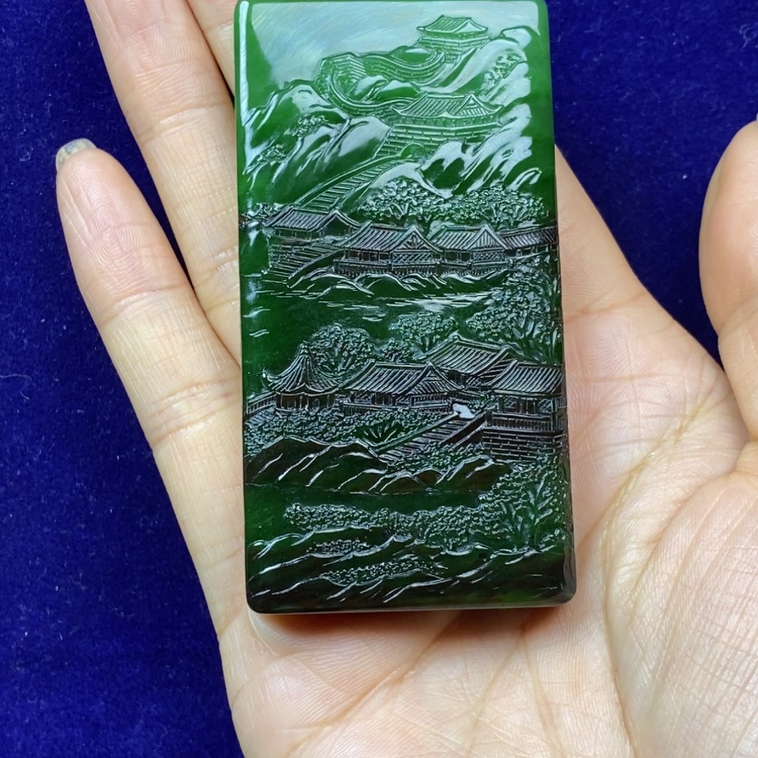 b***9和田玉未镶嵌挂件