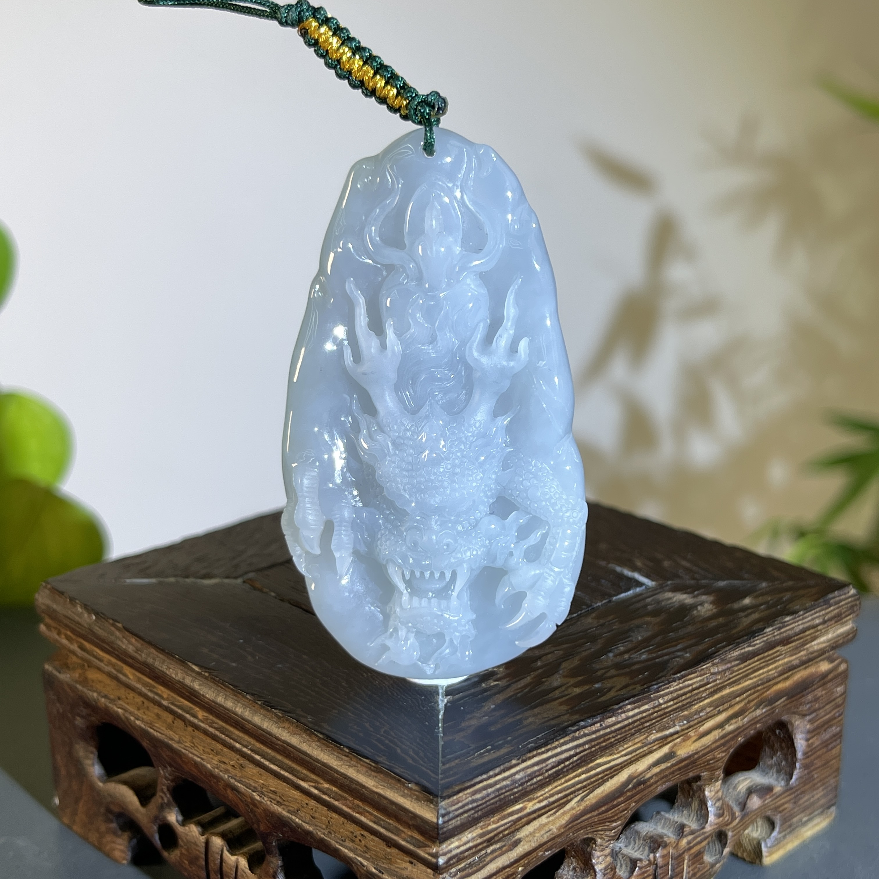 JCA04-215  天然翡翠缅甸A货   龙牌