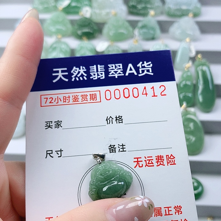 翡翠未镶嵌吊坠(不含链)吊