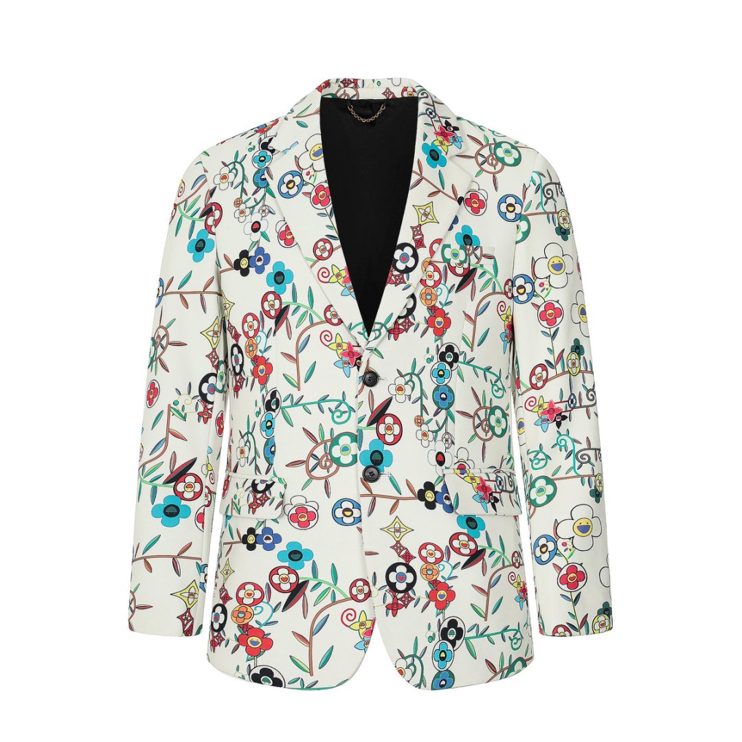 25SS男士白花色时尚轻奢外套6098