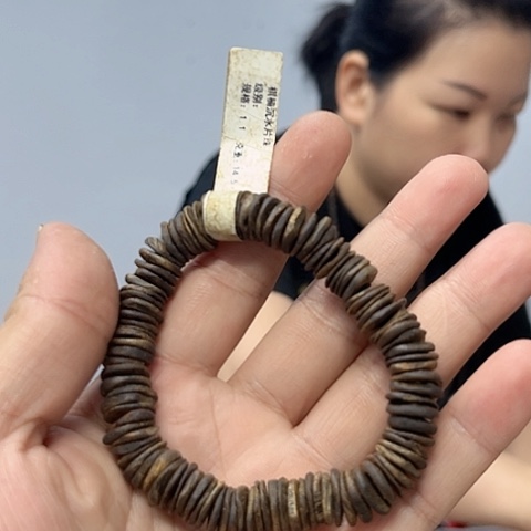 手串沉香棋楠沉香片片珠1.1/14克多样性发一