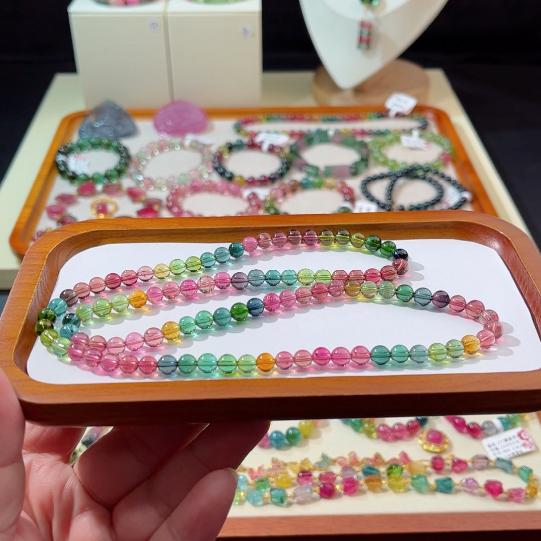 碧玺手串未镶嵌手串