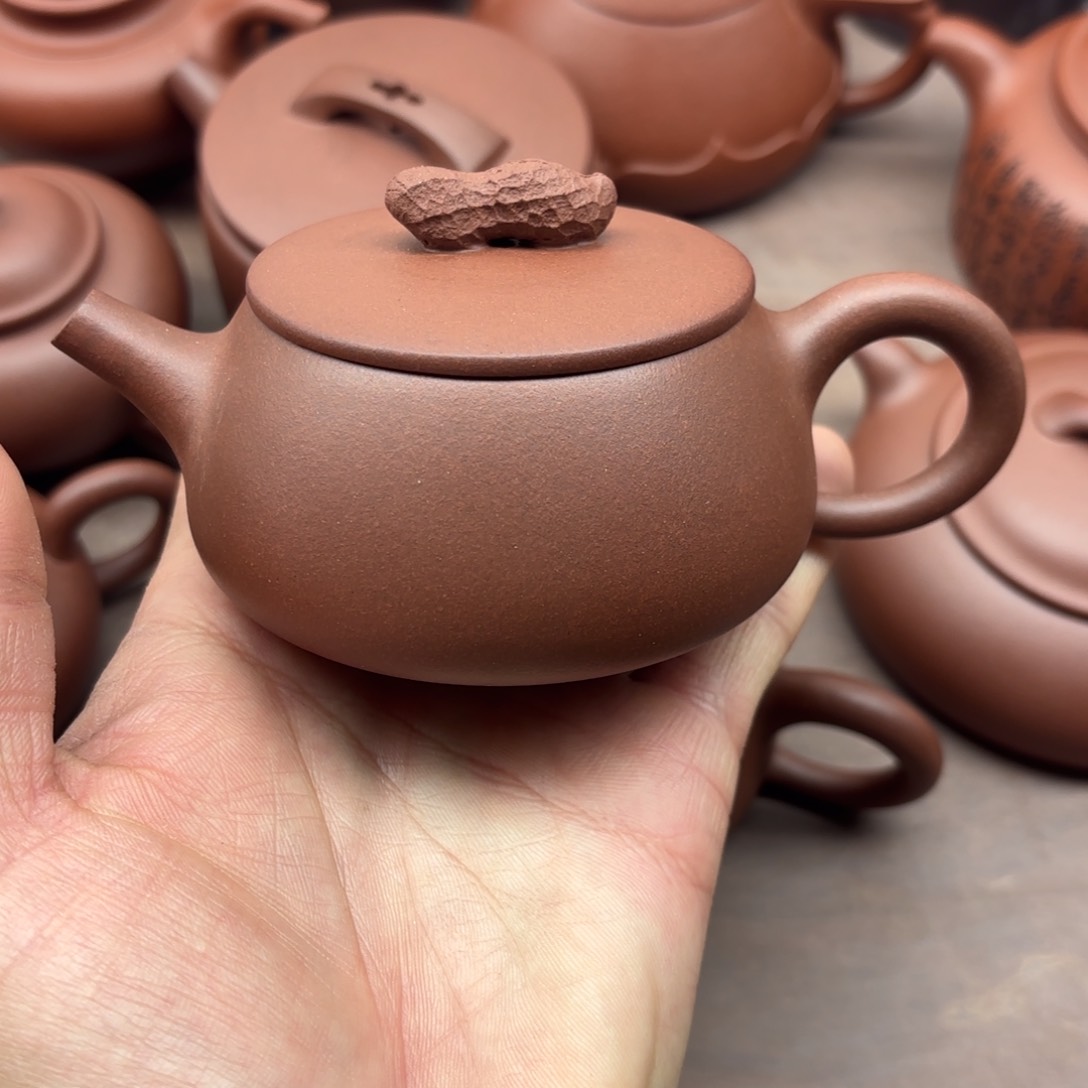 紫砂茶壶中槽清大口石瓢容量150毫升