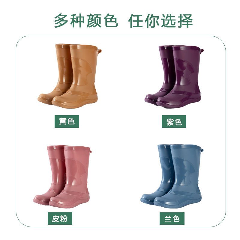 102雨鞋水鞋塑胶雨靴中筒短筒防水防滑塑胶雨靴女士四季穿套鞋