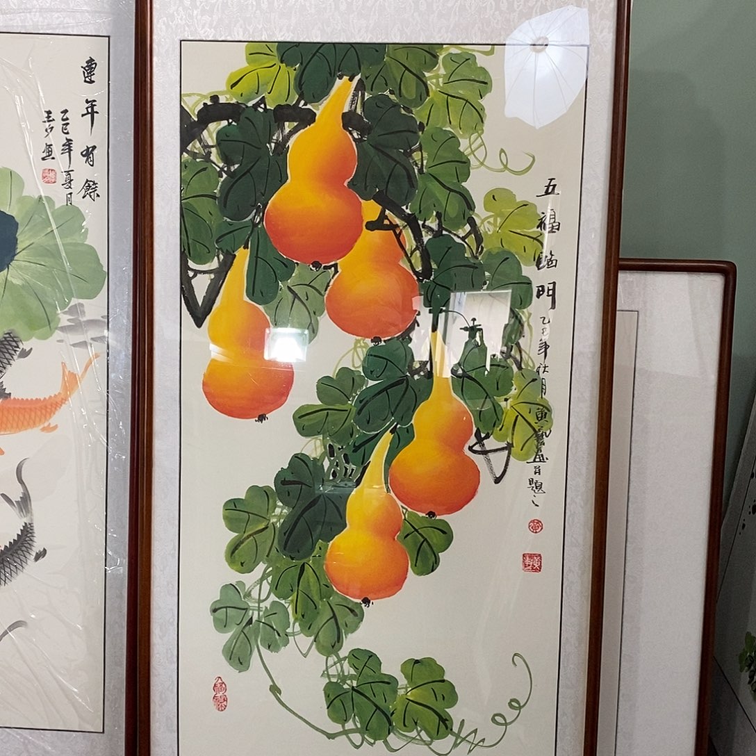 国画带框62✖️122厘米