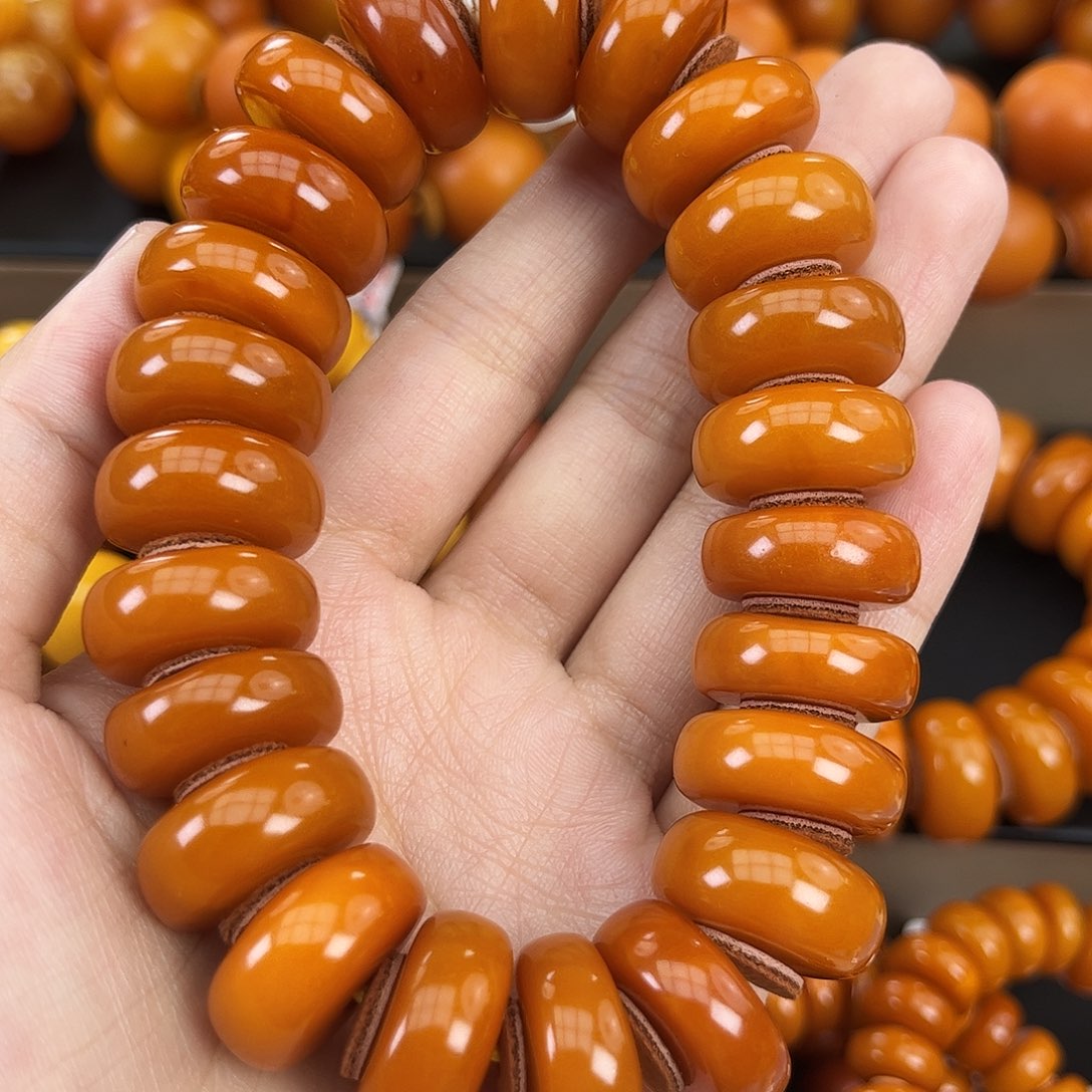 琥珀颈饰未镶嵌蜜蜡