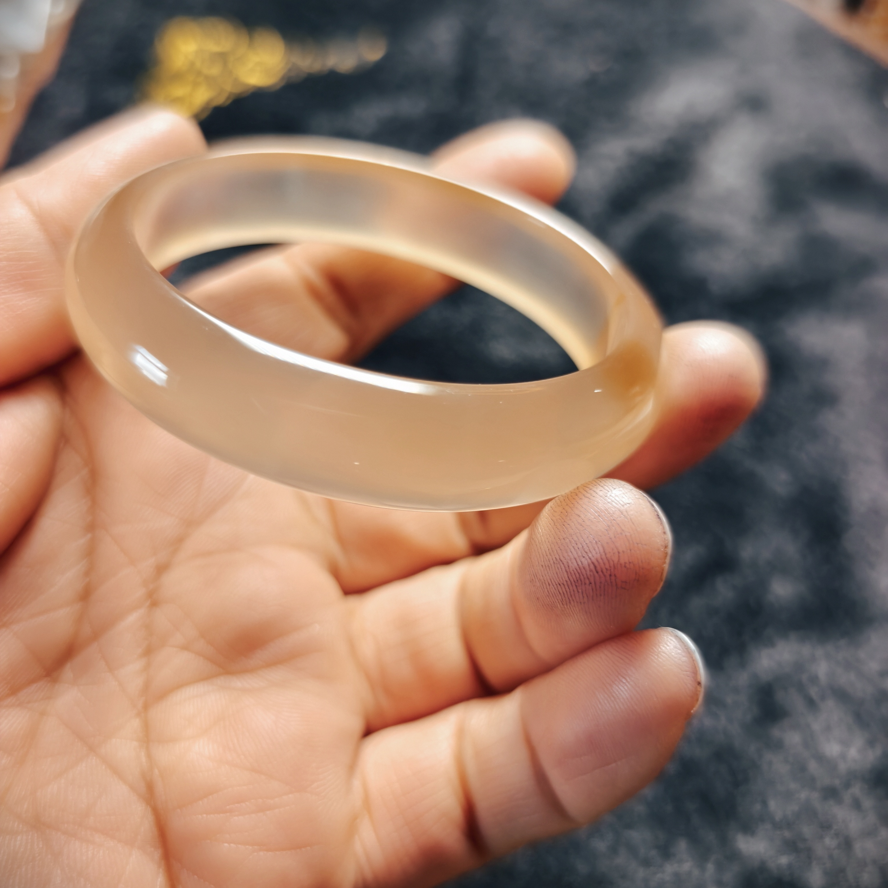 707号天然北红玛瑙手镯54口径