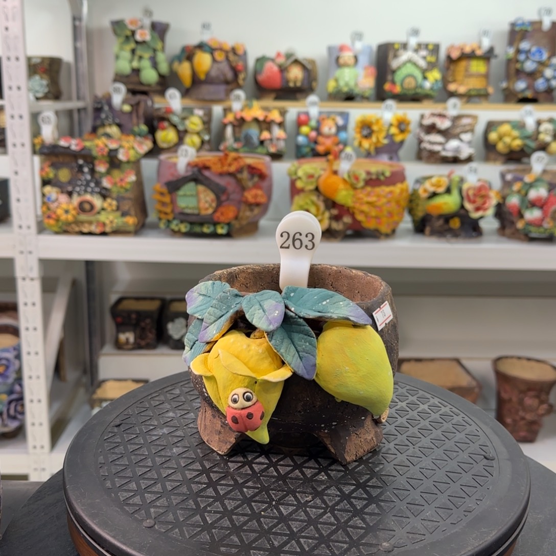 本默花器麦饭石花盆