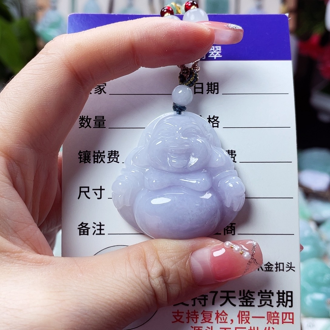 翡翠未镶嵌颈饰佛公29