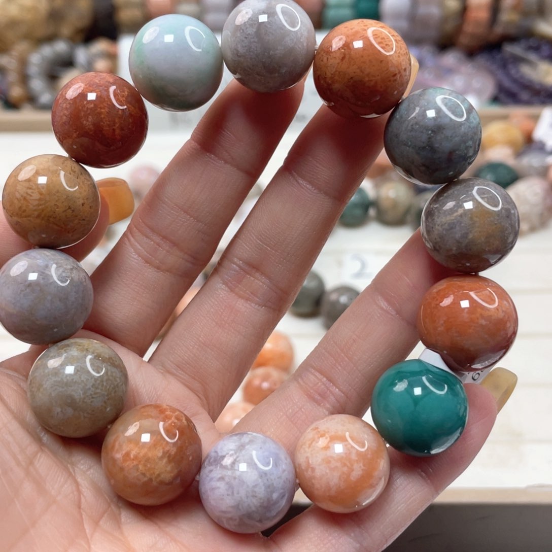 未镶嵌手链硅化玉娜**思352