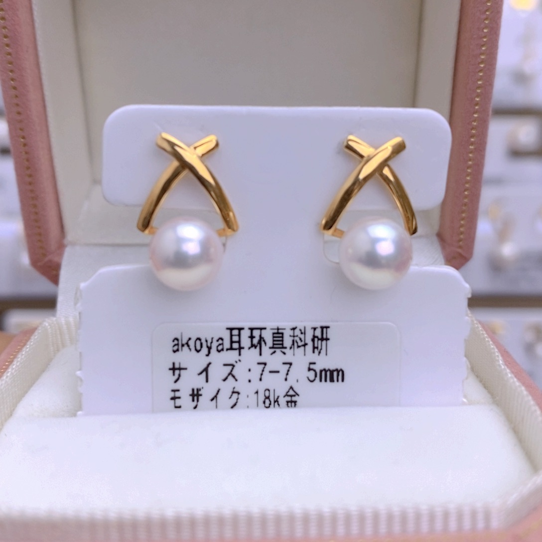 海水珍珠耳饰18K金镶嵌