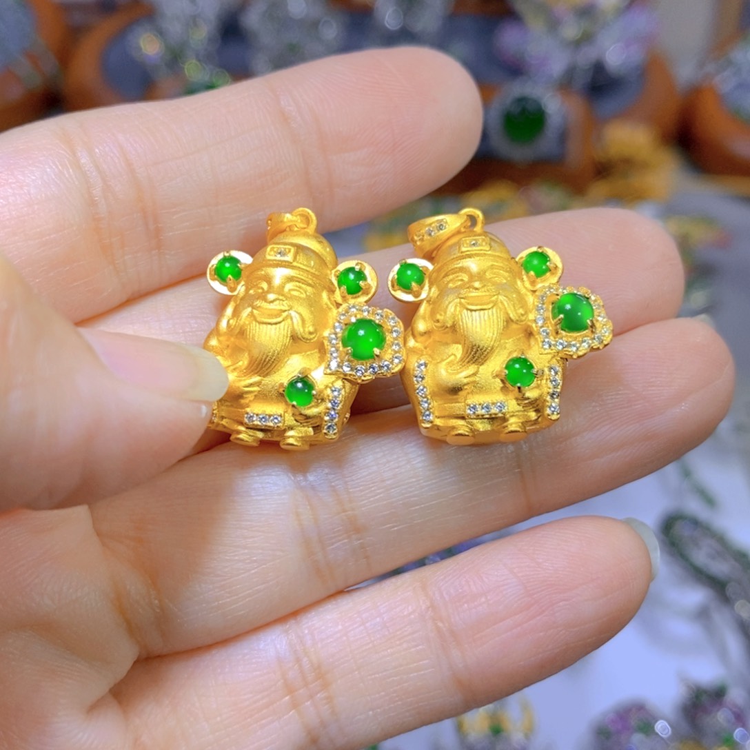 翡翠颈饰银S925镶嵌多样性发其一