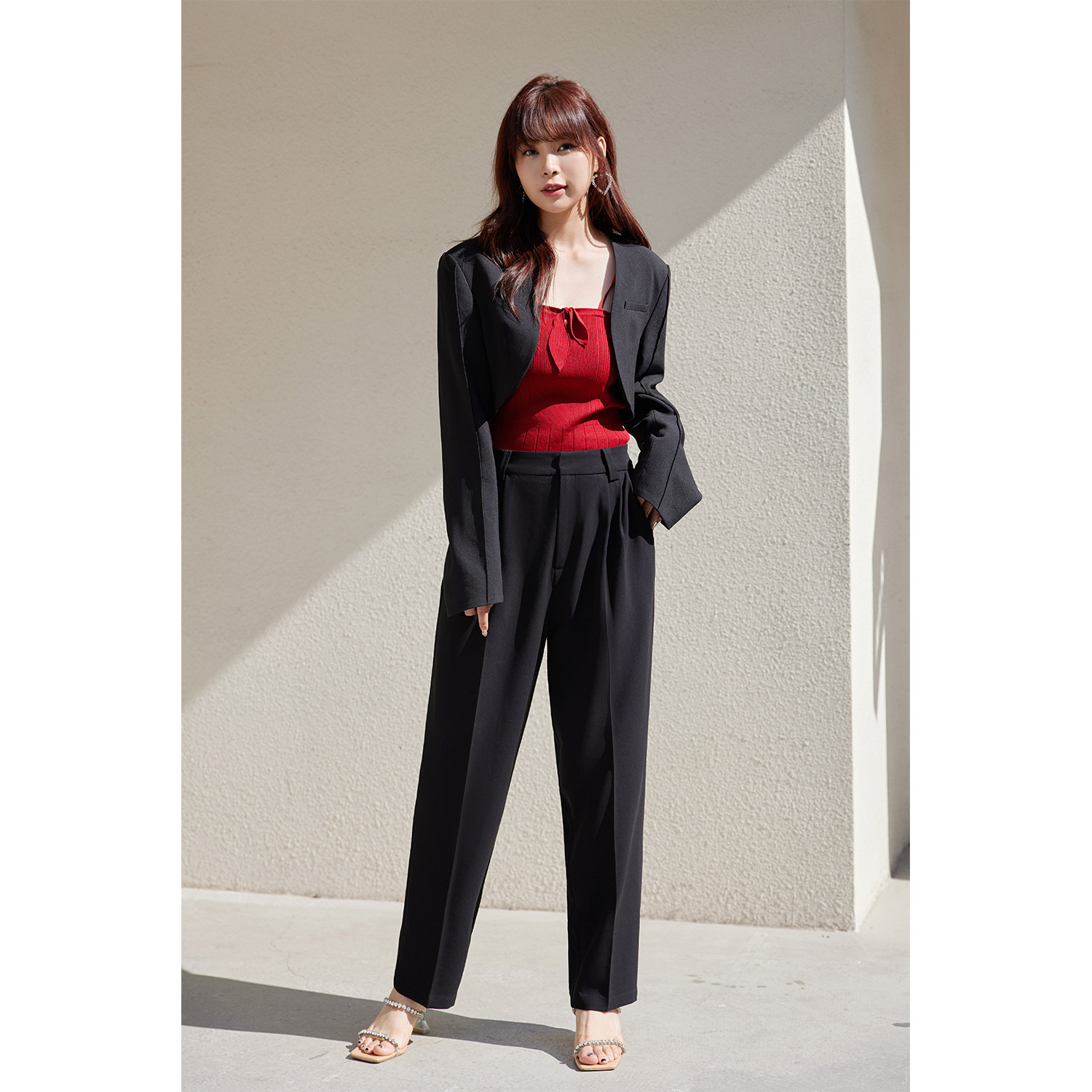 【折扣款】PLUSMALL 杨天真新款醋酸垂感春夏休闲显瘦PM23030210