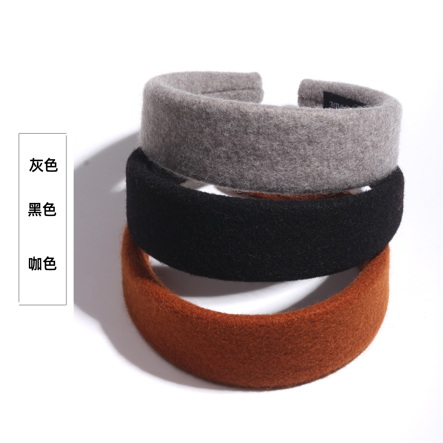 法式女灰色少女风发箍欧美风丝绒复古风发捆简约风