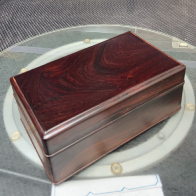 微凹黄檀木扣盒京作榫卯工艺20/12/8公分