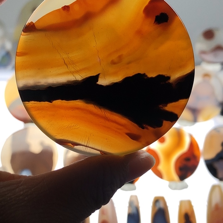 玛瑙/玉髓银S925镀金镶嵌珠宝半成品172