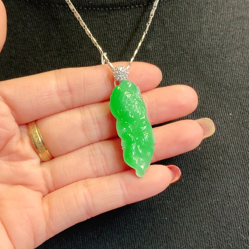 【闪购商品】翡翠吊坠(赠链)18K金镶嵌