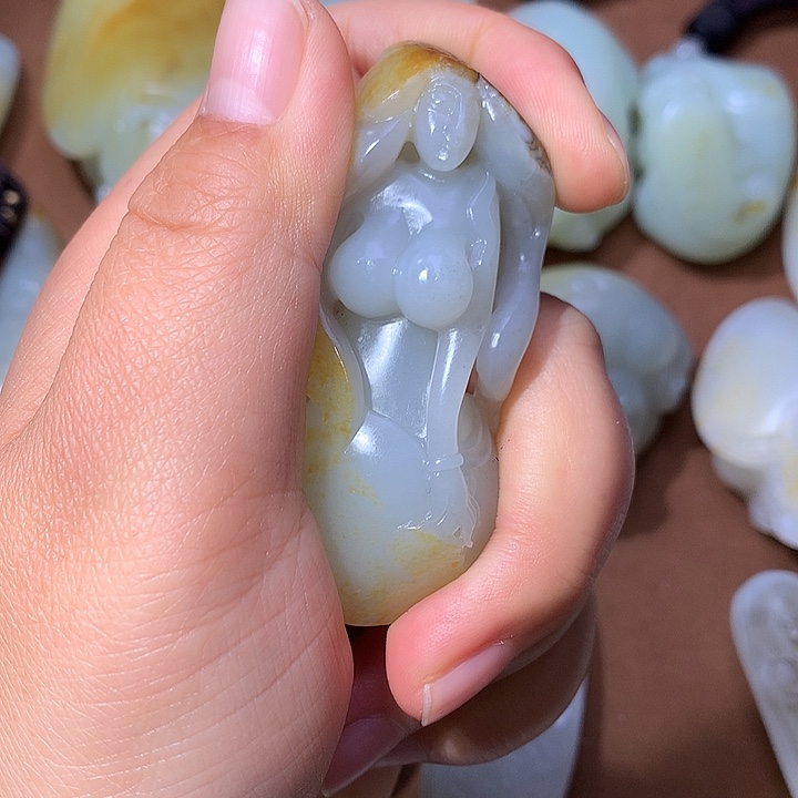 ◕***◕和田玉未镶嵌颈饰