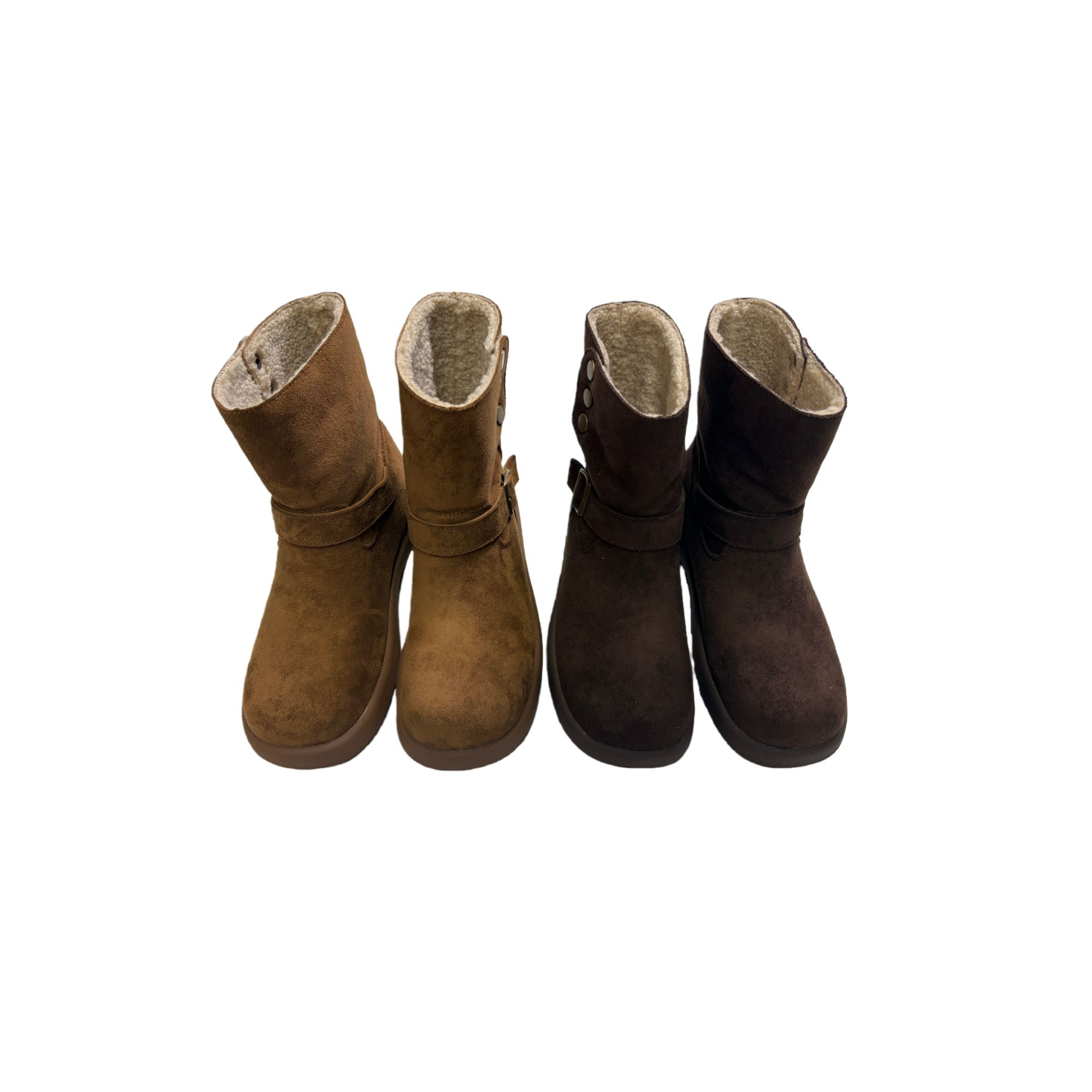 小满服饰-新品加绒中筒雪地靴