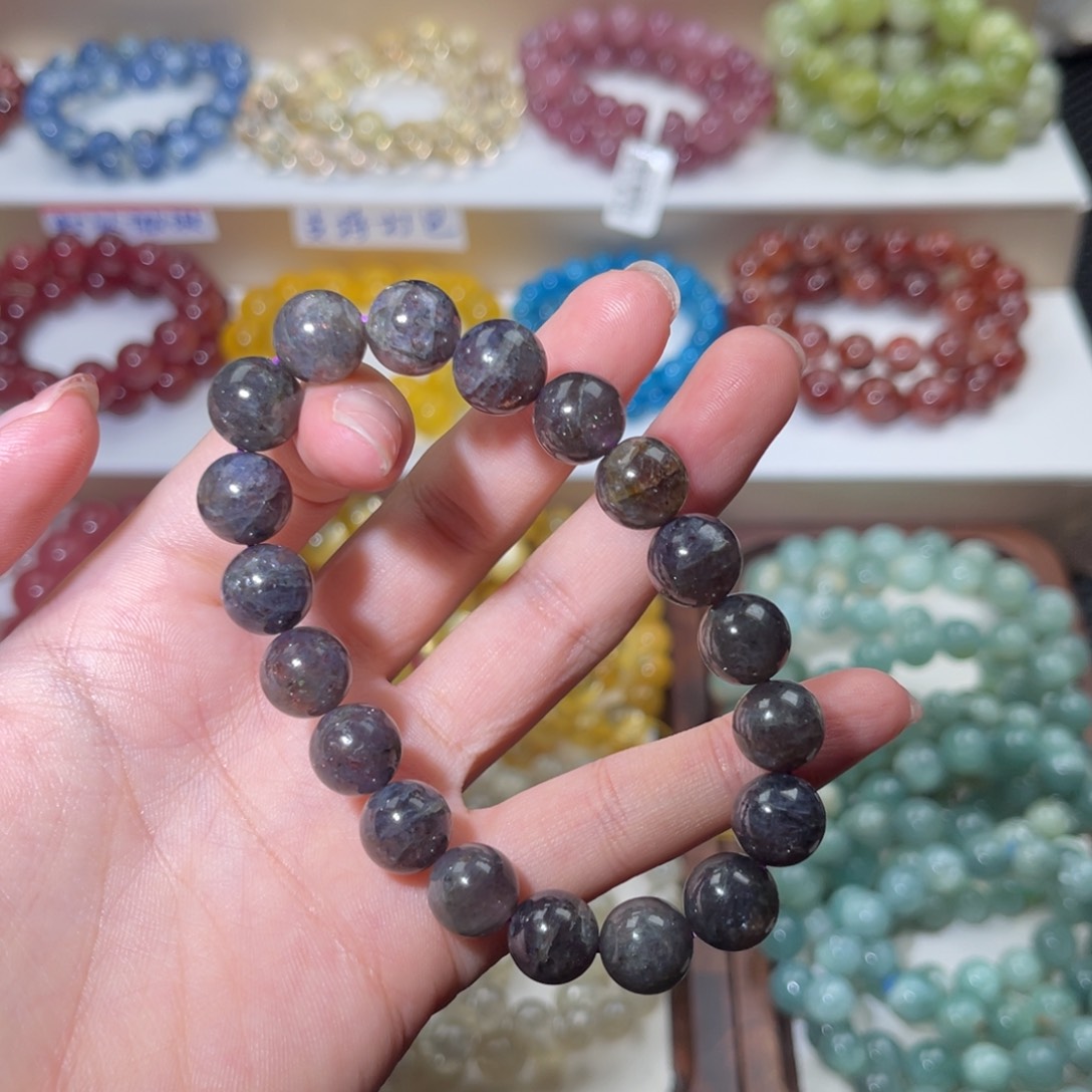 未镶嵌手链水晶血滴堇青10+