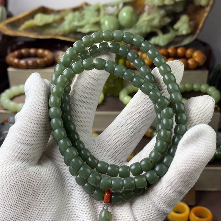 透闪石质玉手链未镶嵌