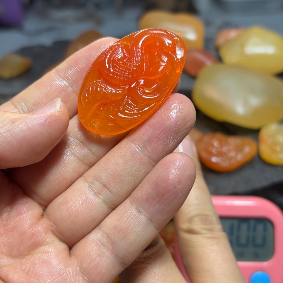 石英质玉挂件未镶嵌空*