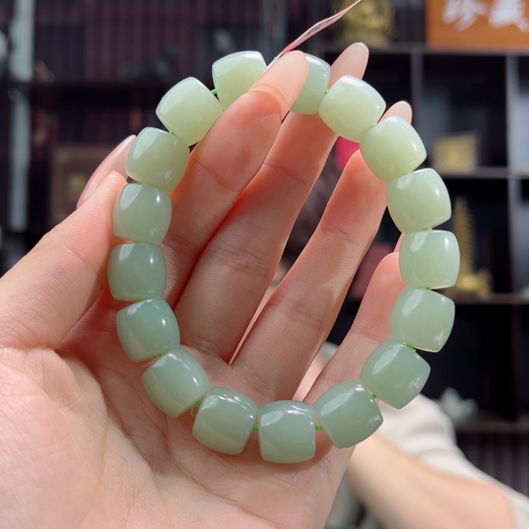 【闪购商品】和田玉手串未镶嵌新疆且末料13 多样性拍一发一