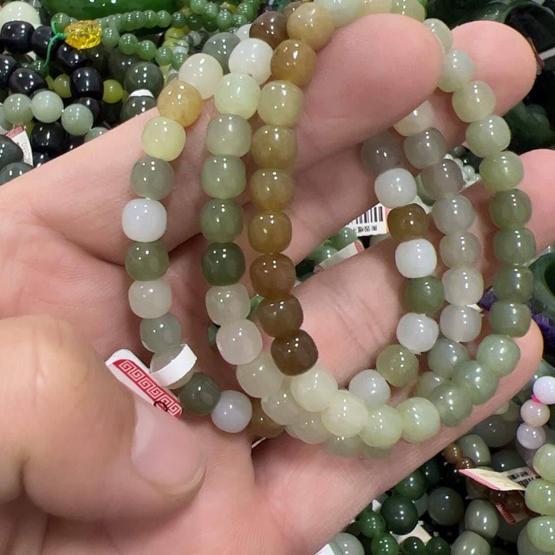 和田玉手链未镶嵌拍一发一