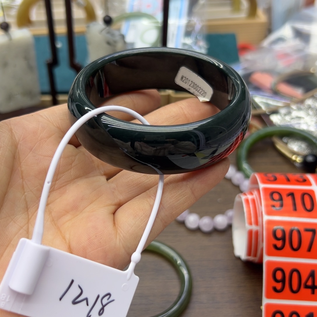 和田玉未镶嵌手镯60.2圈围900