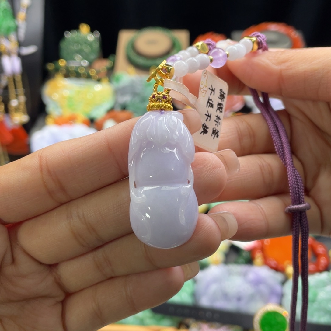 翡翠颈饰未镶嵌代编织
