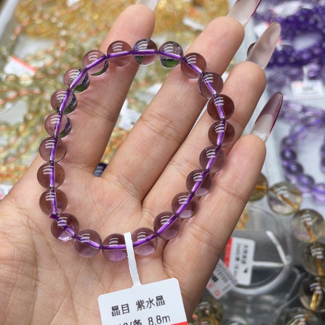 水晶手链未镶嵌用****0巴西淡紫8.8