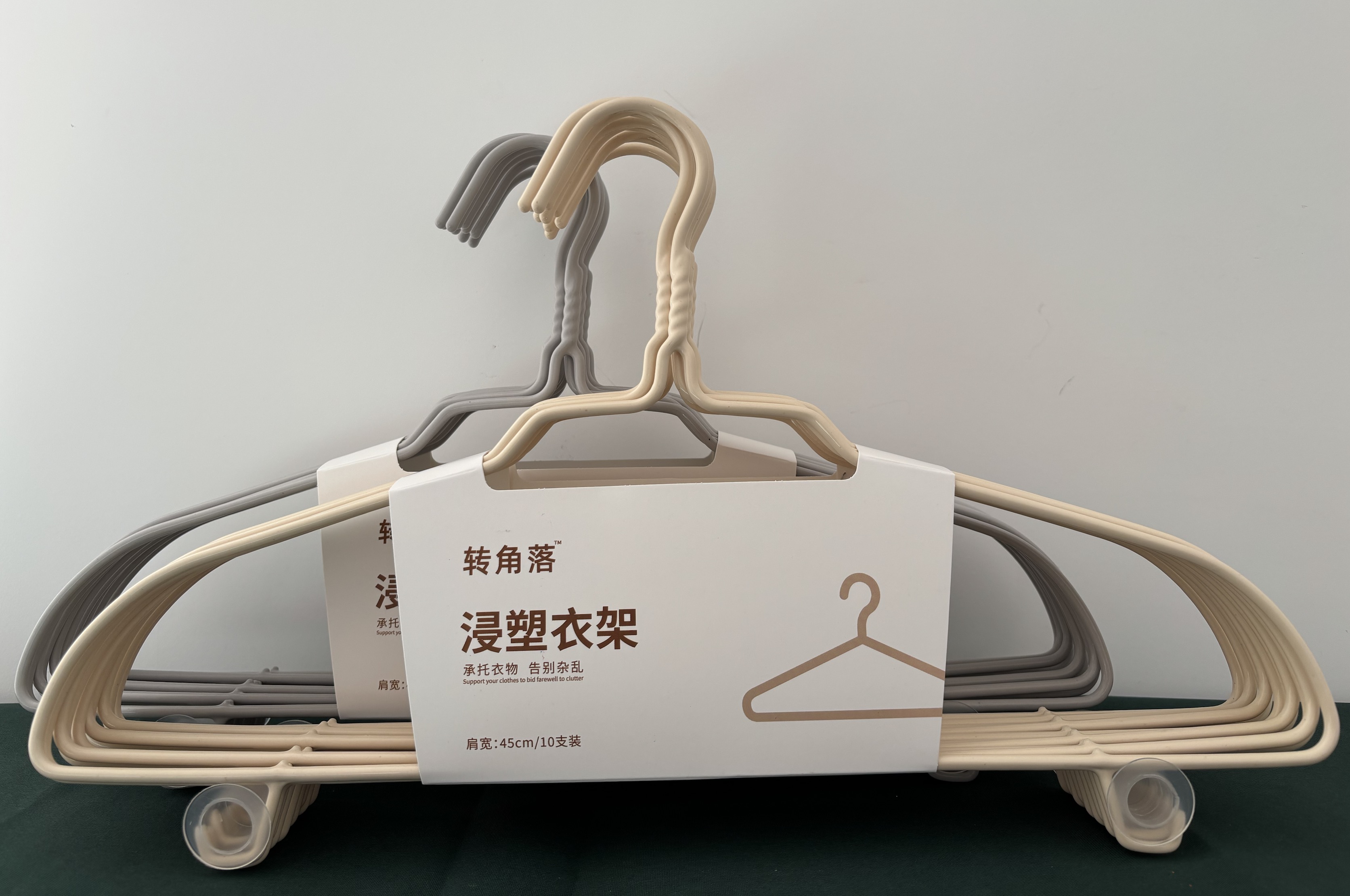 {达人专属}0008 43CM 护肩无痕 加粗不起包实心衣架 阳台衣架