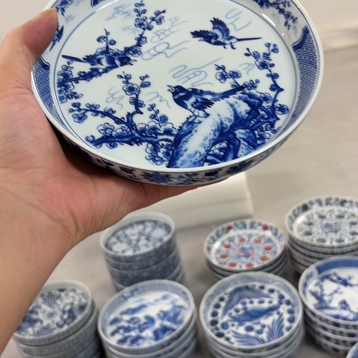 瓷片喜上眉梢大胡乘景德镇
