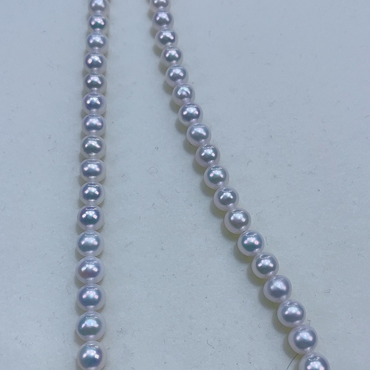 淡水珍珠颈饰银S925镶嵌5.5冷青光炫彩