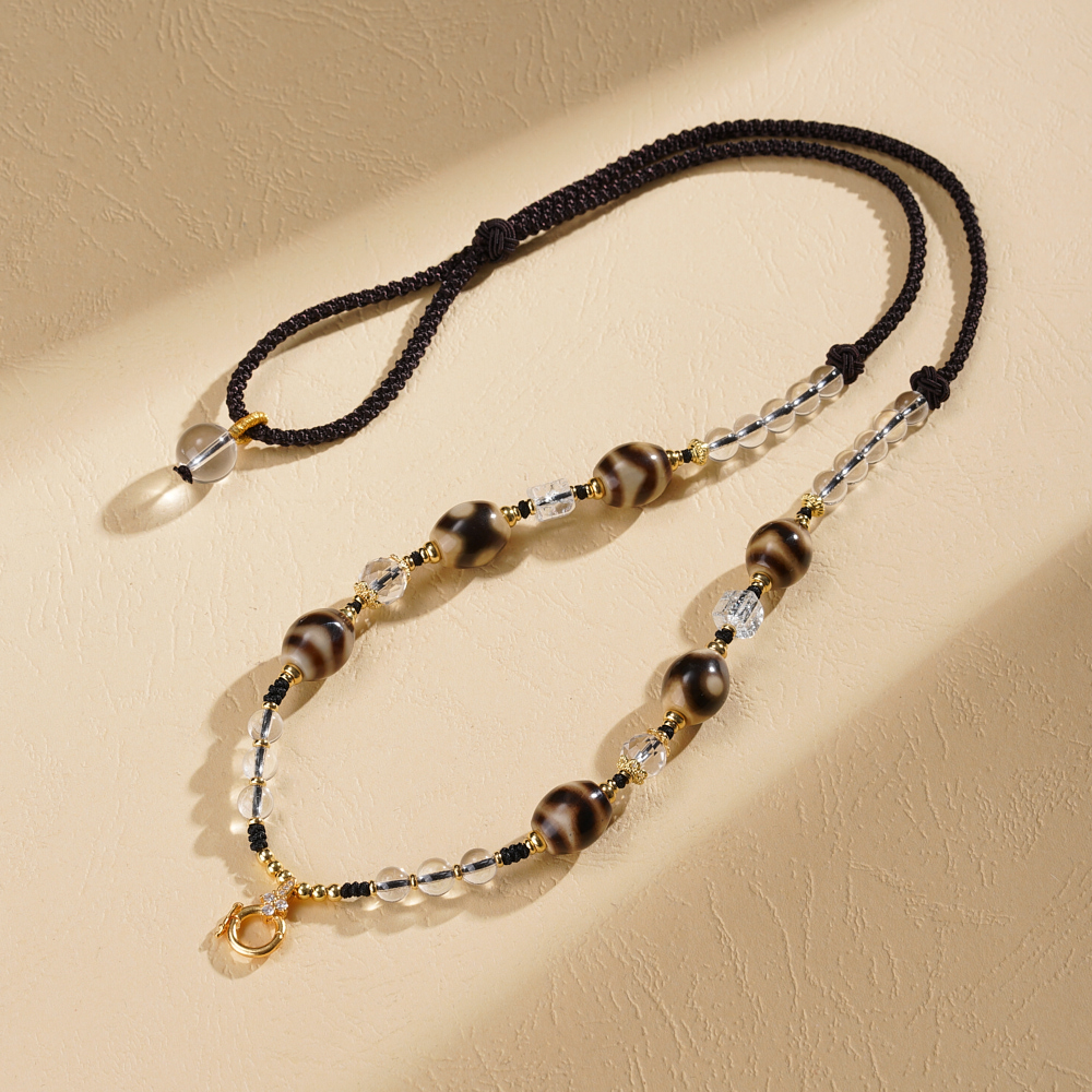 云丹拉姆丨牙黄多宝玛瑙万能链锁骨链多样性发其一