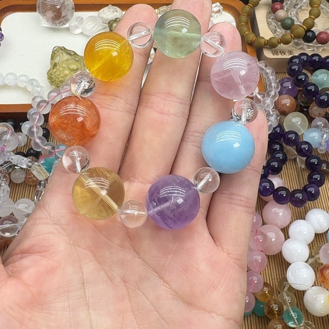 淇***励手链银S925镶嵌水晶