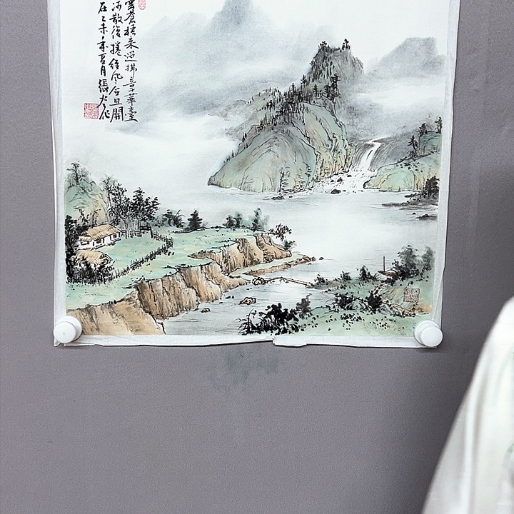 国画天***?中美老师手绘国画作品