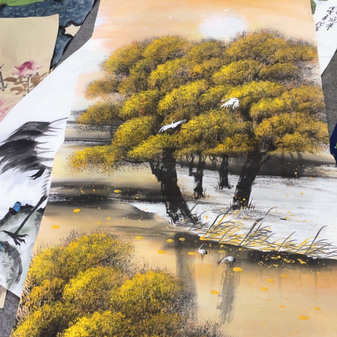 国画国画作品画心一张